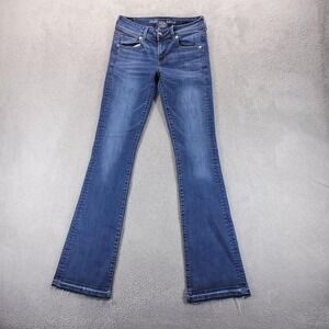 American Eagle Jeans Womens 4 Long Blue Kick Boot Bootcut Mid Rise Stretch Denim